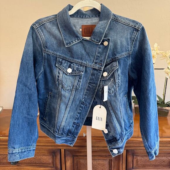 GAP x Cult Gaia Collab Denim Jacket Large Rare Sold Out NWT - Picture 2 of 9